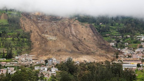 Longsor di Ekuador Foto: REUTERS