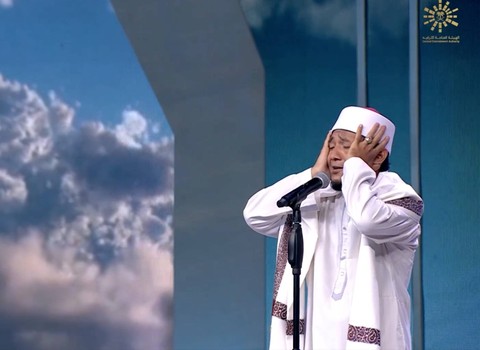 Dialdin dari Indonesia lolos seminafinal lomba azan di Otr El Kalam 2023 Arab Saudi. Foto: Otr El Kalam