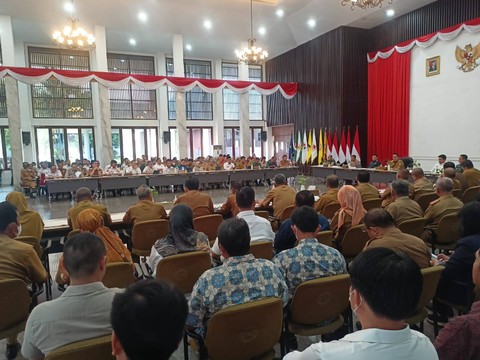 Pemerintah Provinsi Lampung menggelar rapat koordinasi dalam rangka persiapan menghadapi Hari Raya Idul Fitri 1444 Hijriah. | Foto : Galih Prihantoro/ Lampung Geh