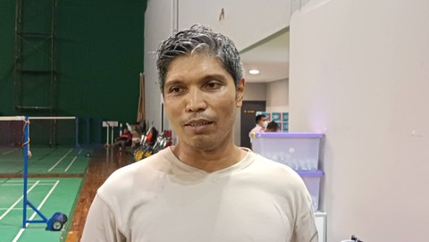 Pelatih tunggal putra PB PBSI, Irwansyah, di Pelatnas PB PBSI, Cipayung, Jakarta, Rabu (5/4/2023). Foto: Jodi Hermawan/kumparan