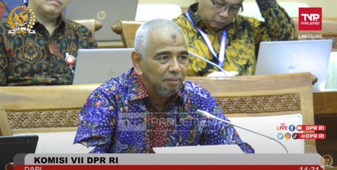 Chalid Said Salim, saat Rapat Dengar Pendapat (RDP) bersama Dirut Pertamina Hulu Energi (PHE), Senin (10/4/2023). Foto: YouTube/Komisi VII DPR 