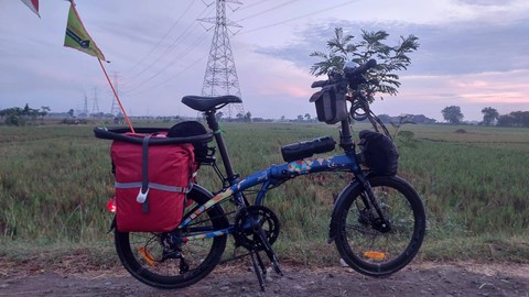 Sepeda yang digunakan Eko Pujonarko, pria asal Sleman untuk mudik dari Jakarta ke Sleman. Foto: Dok. Eko Pujonarko