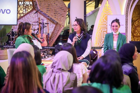 Chief Communications Officer Grab & OVO Mayang Schreiber kemudahan teknologi sebagai bagian dari support system. Foto: Jamal Ramadhan/kumparan