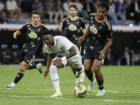 Pertandingan Liga Spanyol antara Real Madrid vs Celta Vigo, Minggu (23//2023) dini hari WIB. Foto: REUTERS/Juan Medina