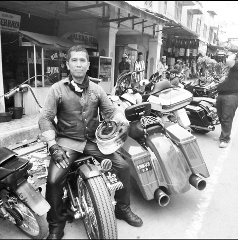 AKBP Achiruddin dengan motor Harley Foto: Dok. Istimewa