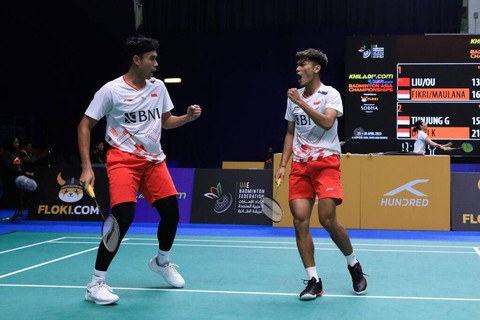 Bagas Maulana/Muhammad Shohibul Fikri (Bagas/Fikri) di Kejuaraan Bulu Tangkis Asia 2023. Foto: PBSI
