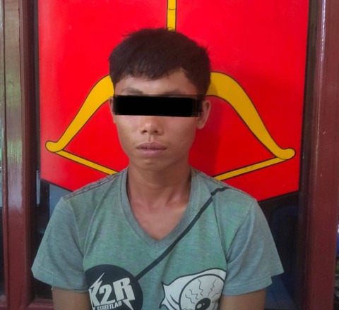 Pemuda berinisial SO yang menjadi pelaku pemekosaan pelajar SMP di OKU Timur, Sumsel. (ist)