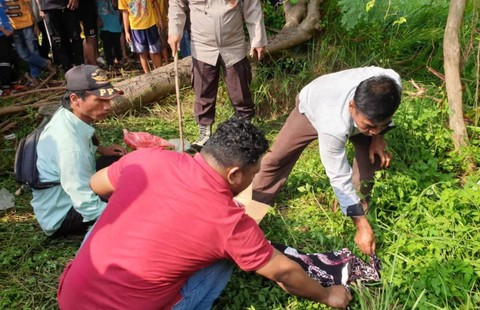 Warga Pakuhaji Tangerang digegerkan dengan penemuan jasad bayi. Foto: Dok. Istimewa