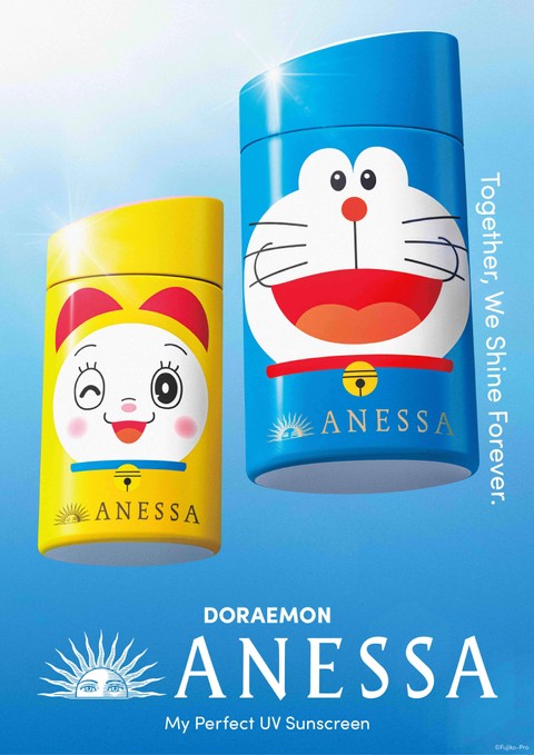Anessa x Doraemon Limited Edition Sunscreen. Foto: Anessa
