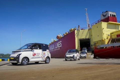 50 unit mobil listrik Wuling Air ev yang bertugas selama KTT ASEAN 2023 di Labuan Bajo, Nusa Tenggara Timur. Foto: dok. Wuling Motors Indonesia