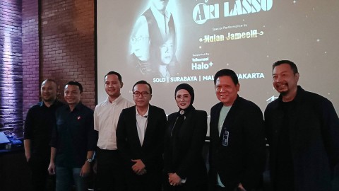 Konferensi pers konser 3 Dekade Perjalanan Cinta Ari Lasso, Beer Hall SCBD, Jakarta Selatan, Senin (8/5/2023). Foto: Giovanni/kumparan