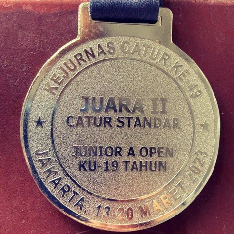 Duta Juara Kejurnas Catur Kelompok Umur 19 tahun 2023. Foto: Dok. Pribadi