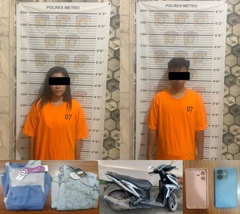 Pasutri yang diamankan. | Foto: Dok Polres Metro