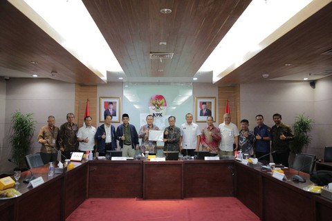 Audiensi KPK dengan Satgas TPPU di Gedung Merah Putih KPK, Kamis (11/5). Foto: KPK