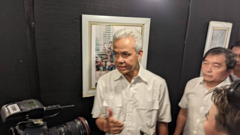 Bacapres Ganjar Pranowo di Gedung Graha Pena 98, Menteng, Jakarta Pusat, Sabtu (13/5/2023). Foto: Jonathan Devin/kumparan