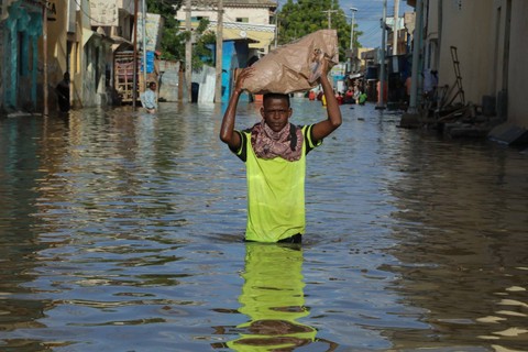 Ilustrasi banjir di Somalia. Foto: Hassan Ali ELMI / AFP