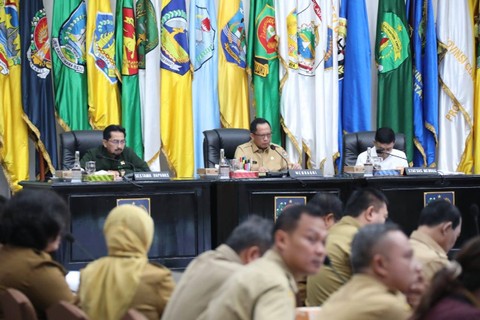 Mendagri Muhammad Tito Karnavian dalam Rapat Koordinasi (Rakor) Pengendalian Inflasi Daerah di Kemendagri. Foto: Dok. Istimewa