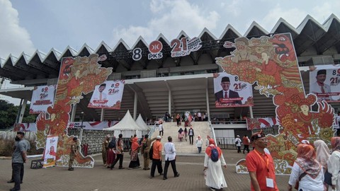 Suasana Milad Partai Keadilan Sejahtera (PKS) ke-21 di Istora Senayan, Jakarta, Sabtu (20/5). Dok Jonathan