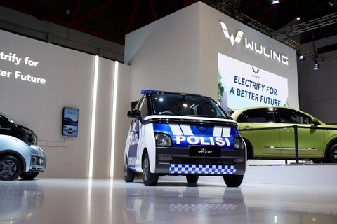 Wuling Air ev versi mobil dinas polisi lalu lintas. Foto: Aditya Pratama Niagara/kumparan