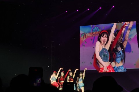 Konser Red Velvet 4th Concert in Jakarta yang dihelat di ICE BSD, Tangerang, Sabtu (20/5/2023). Foto: Andari Novianti/kumparan
