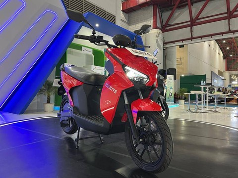 Motor listrik Gesits Raya E di PEVS 2023. Foto: Sena Pratama/kumparan