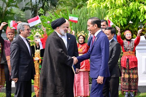 Presiden Joko Widodo menerima kunjungan Presiden Iran Ebrahim Raeisi di Istana Bogor, Jawa Barat, Selasa (23/5/2023). Foto: Biro Pers Sekretariat Presiden