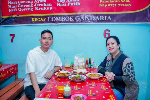 Ketua DPP PDIP Puan Maharani Bertemu dengan Walkot Solo Gibran Rakabuming Raka.   Foto: Tim Media Puan Maharani