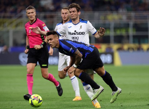 Inter Milan vs Atalanta dalam laga pekan ke-37 Liga Italia 2022/23 di Stadion San Siro pada 28 Mei 2023. Foto: REUTERS/Claudia Greco