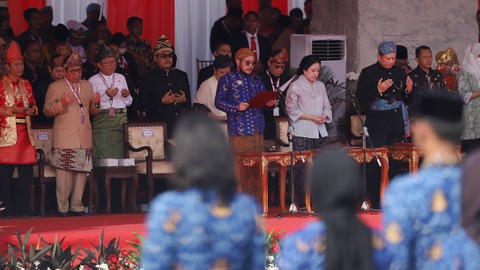 Ketua MK Anwar Usman pada Upacara Hari Pancasila di Lapangan Monas, Jakarta, Kamis (1/6/2023). Foto: Dicky Adam Sidiq/kumparan
