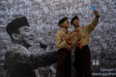 Pekan Bung Karno dan Bangkit Fest 2023 di Gedung Sate Bandung, Kamis (1/6/2023). Foto: Novrian Arbi/ANTARA FOTO