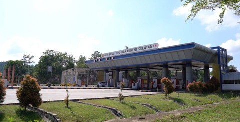 Ilustrasi gerbang tol Bakauheni Selatan, Lampung. | Foto : Dok. Hutama Karya