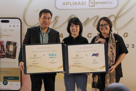 Peluncuran Aplikasi EmasKITA oleh PT Hartadinata Abadi Tbk, Kamis (8/6/2023). Foto: Hartadinata Abadi