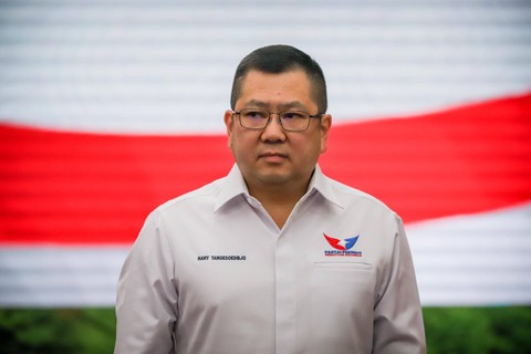 Ketum Partai Perindo Hary Tanoesoedibjo di DPP PDIP Jakarta, Jumat (9/6/2023). Foto: Jamal Ramadhan/kumparan