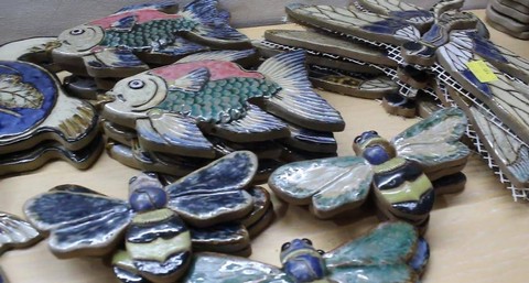 Hiasan keramik karya F. Widayanto. Foto: Lidia Pratama Febrian