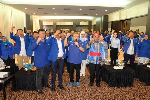 Ketua Umum DPP Partai Amanat Nasional (PAN), Zulkifli Hasan menghadiri Rapat Koordinasi (Rakor) DPW PAN Maluku Utara, di Ternate, Sabtu (17/6). Foto: PAN