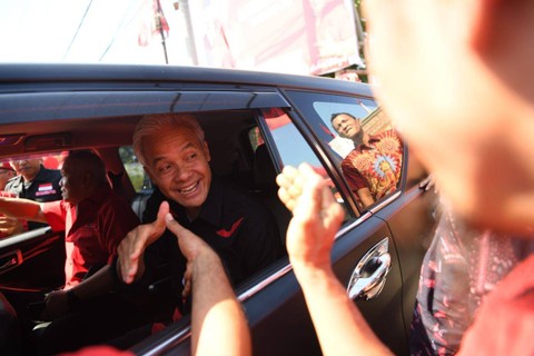 Ganjar saat menghadiri acara konsolidasi DPD PDIP NTB di Kota Mataram, Minggu (18/6/2023). Foto: PDIP