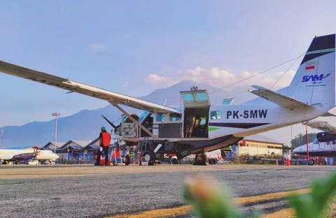 Pesawat PK-SMW milik SAM Air dilaporkan hilang kontak. Foto: IG/@samair.indonesia