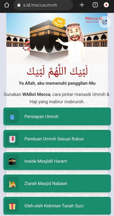 Mecca WABot Sistem Pintar Mudahkan Jemaah Haji dan Umrah Beribadah