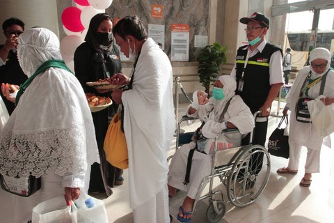 Kedatangan kloter terakhir jemaah haji indonesia dari BTH-34 di Makkah. Foto: Dok. MCH 2023