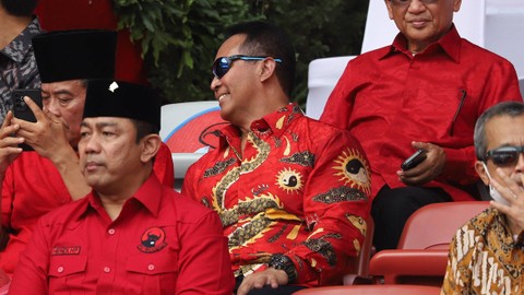 Andika Perkasa (tengah) hadiri Bulan Bung Karno di GBK Senayan. Foto: Jamal Ramadhan/kumparan