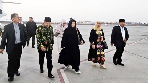 Ketua DPR Puan Maharani saat tiba di Arab Saudi untuk mejalani ibadah Haji. Foto: Instagram/@indonesiainriyadh