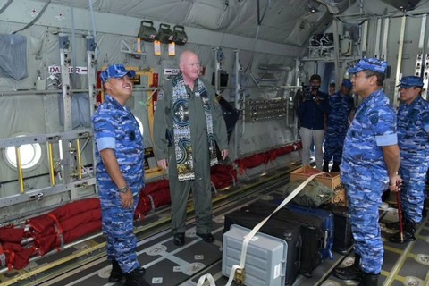 Pesawat C-130J Super Hercules yang dipesan Kementerian Pertahanan Republik Indonesia, telah mendarat dengan selamat di Lanud Halim Perdanakusuma, Jakarta, Rabu (28/6/2023). Foto: Instagram/@militer.udara