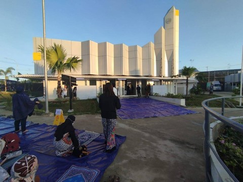 Suasana salat id di Masjid Al-Ikhwan HPK, IKN pada Kamis (29/06/2023). Foto: Dok. Istimewa