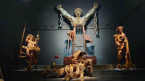 Salah satu karya seni rupa yang dipamerkan di Artjog 2023. Foto: Widi RH Pradana