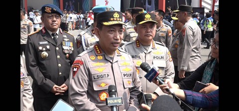 Kapolri Jenderal Listyo Sigit Prabowo di perayaan Hari Bhayangkara ke-77. Foto: Dok. Polri