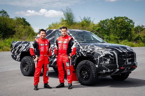 Tim Mitsubishi Ralliart jelang persiapan Asia Cross Country Rally (AXCR) 2023. Foto: Mitsubishi Motors