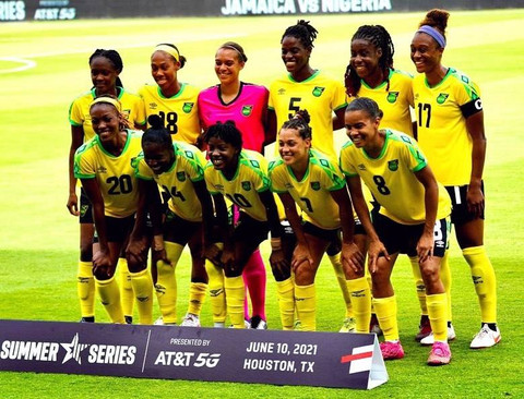 Timnas Wanita Jamaika. Foto: Instagram/@allysonswaby10