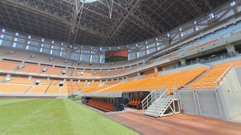 Fasilitas Jakarta Internasional Stadium (JIS) jelang rencana perhelatan Piala Dunia U-17, Senin (3/7/2023). Foto: Annisa Thahira Madina/kumparan