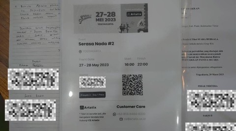 Ilustrasi bukti pembelian tiket konser Serasa Nada #2. Foto: Widi RH Pradana