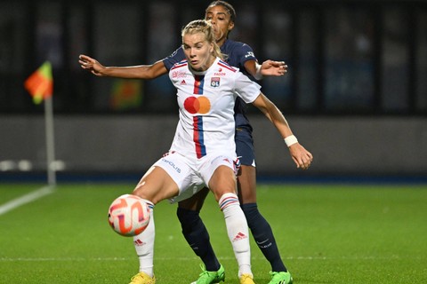 Penyerang Lyon asal Norwegia Ada Hegerberg. Foto: DENIS CHARLET / AFP